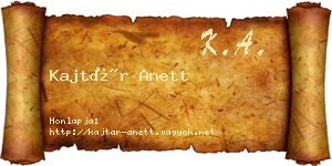 Kajtár Anett névjegykártya